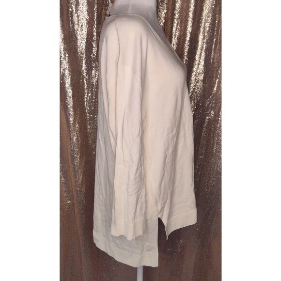 Banana Republic Factory V-neck Light Weight Pullover Sweater Cream Beige Large - Picture 7 of 7